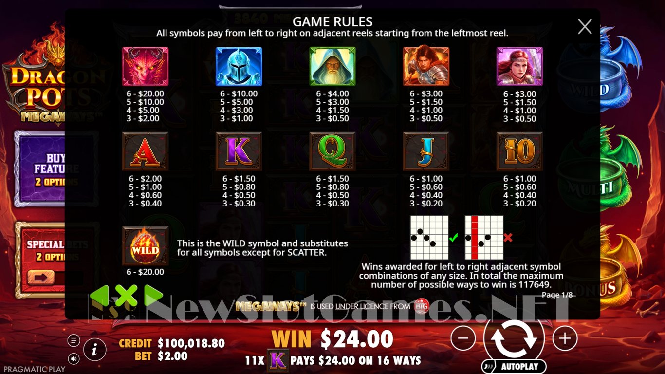 Dragon Pots Megaways Slot Slot Image in Demo - pic. 5