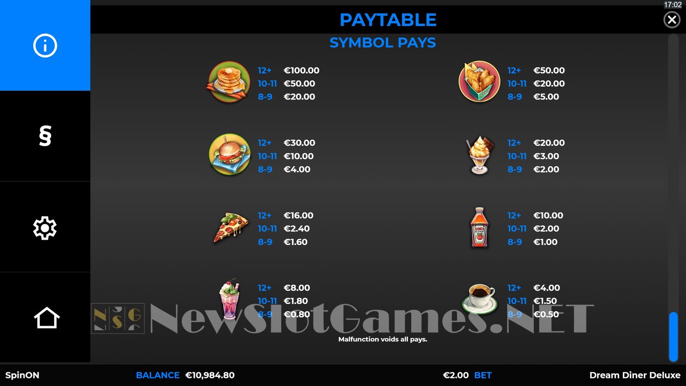 Dream Diner Deluxe Slot Slot Image in Demo - pic. 6