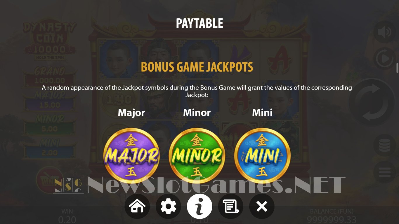 Dynasty Coin 10,000 Hold The Spin Slot Slot Image in Demo - pic. 5
