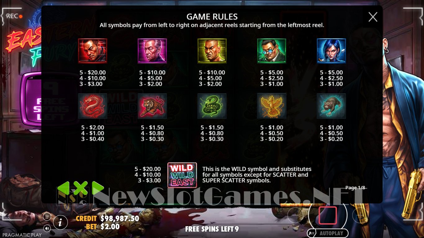 Eastern Fury Slot Slot Image in Demo - pic. 9