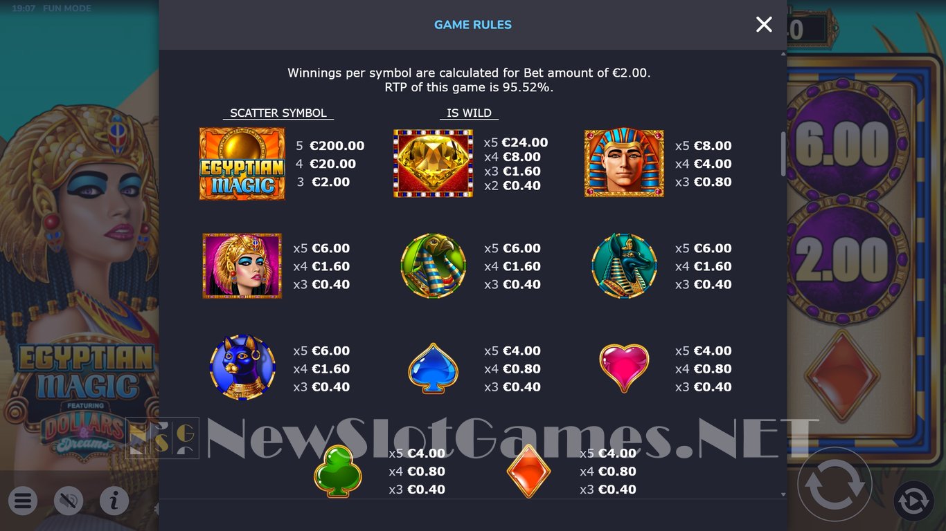 Egyptian Magic Dollars & Dreams Slot Slot Image in Demo - pic. 5
