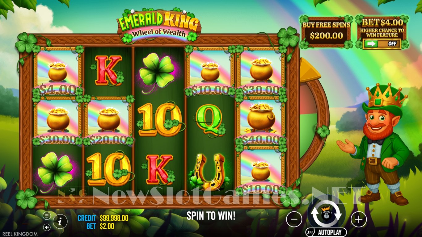 Emerald King Wheel of Wealth Slot Demo Image