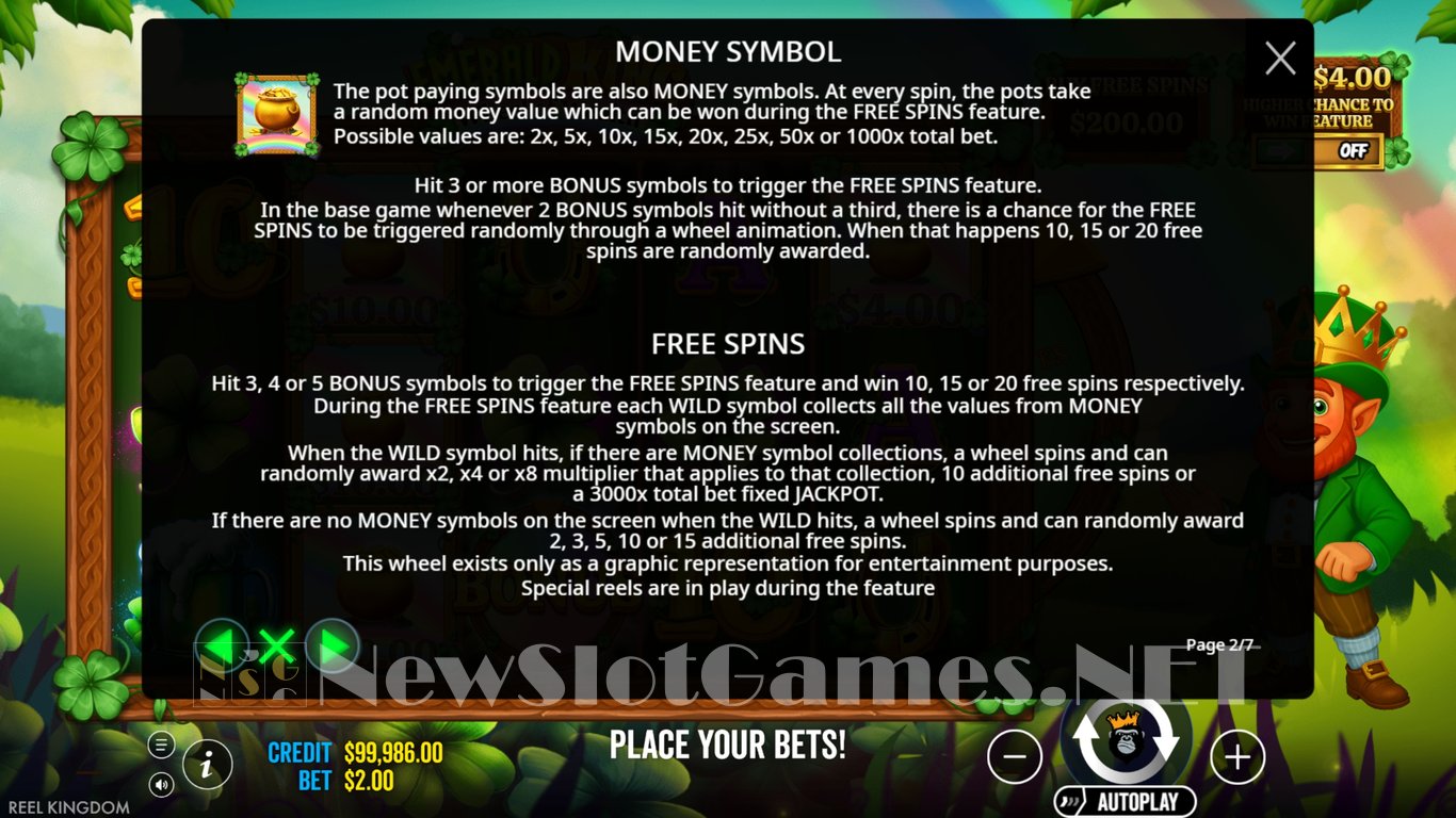 Emerald King Wheel of Wealth Slot Slot Image in Demo - pic. 5