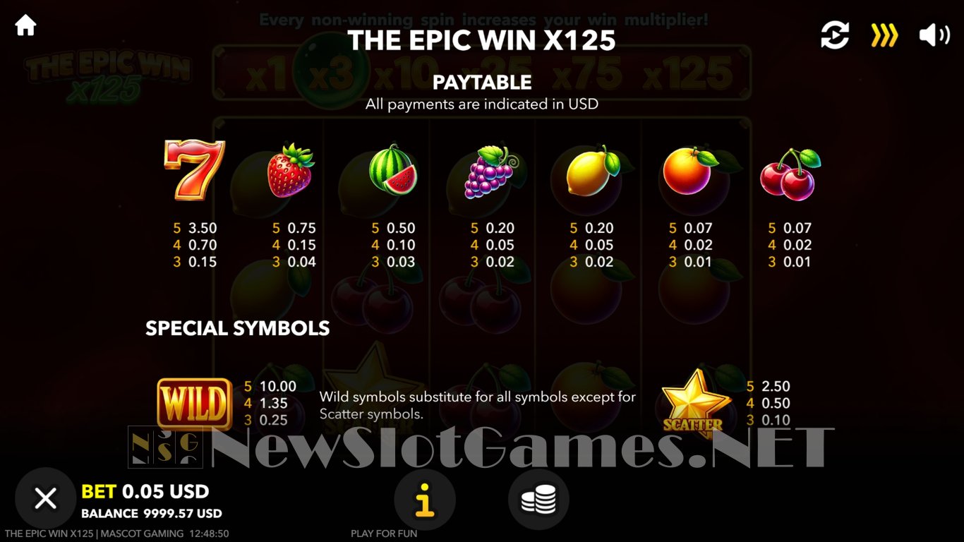 The Epic Win x125 Slot Slot Image in Demo - pic. 7