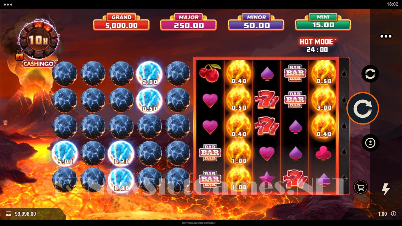 Eruption Blaze CASHINGO Rumble Slot Slot Image in Demo - pic. 2