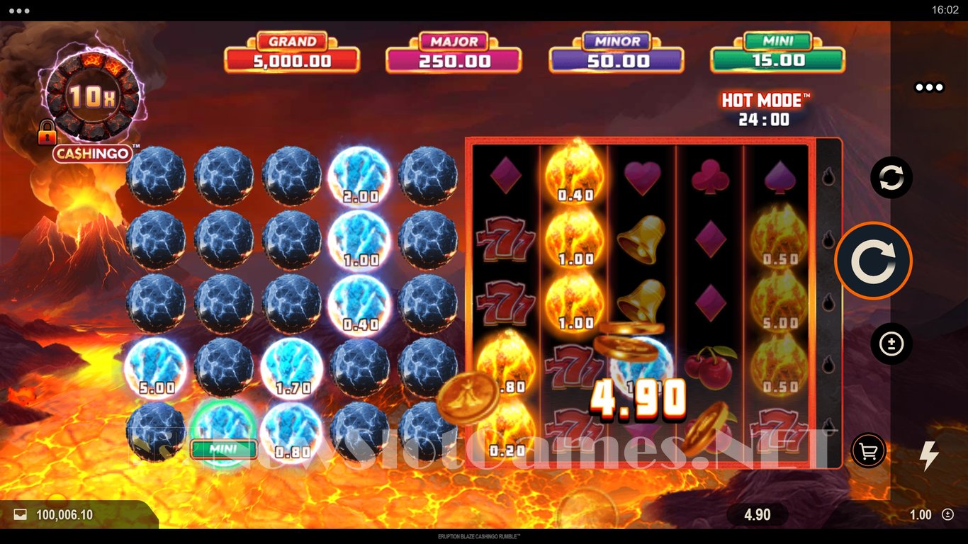 Eruption Blaze CASHINGO Rumble Slot Slot Image in Demo - pic. 4