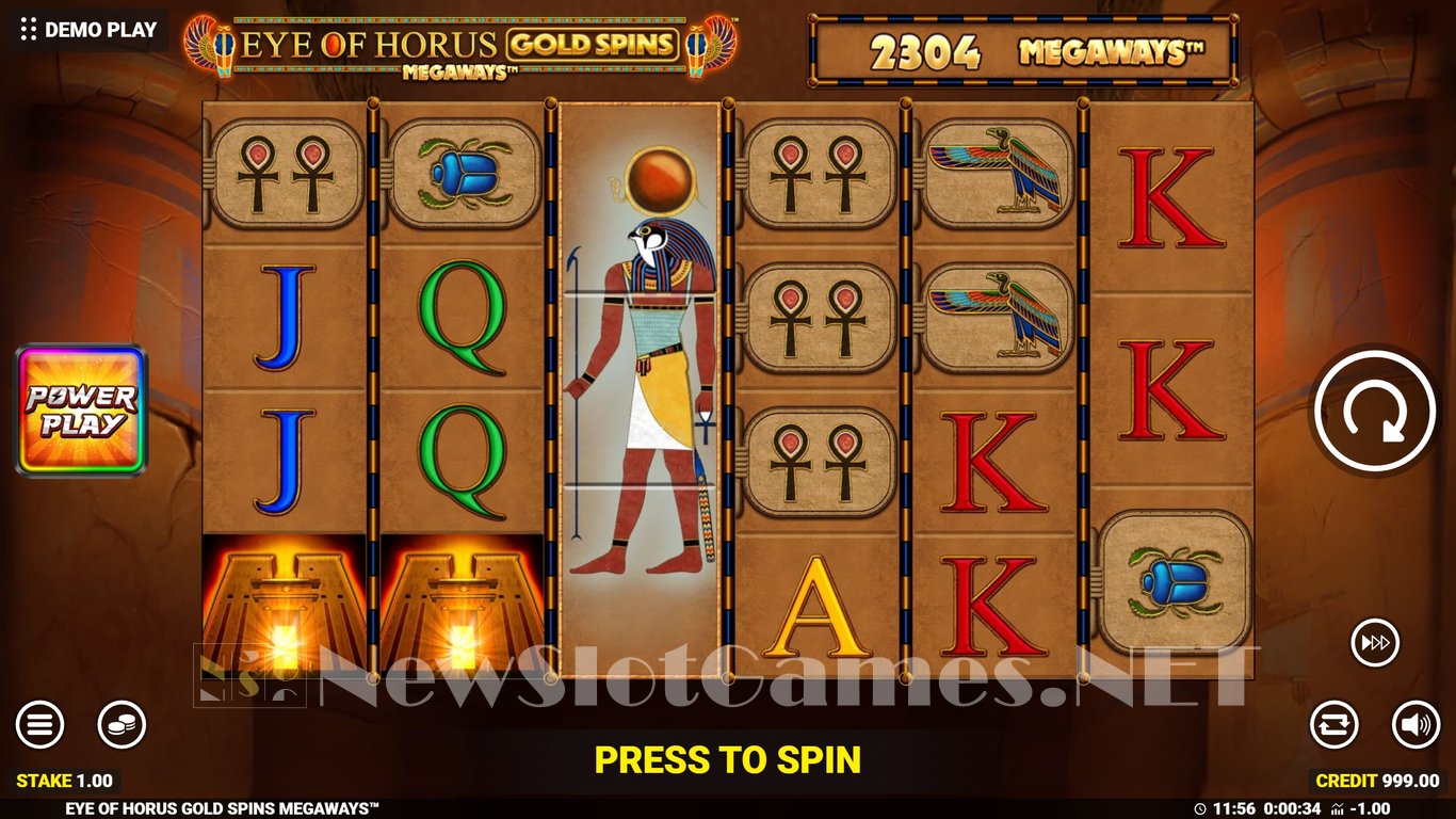 Eye of Horus Gold Spins Megaways Slot Demo Image