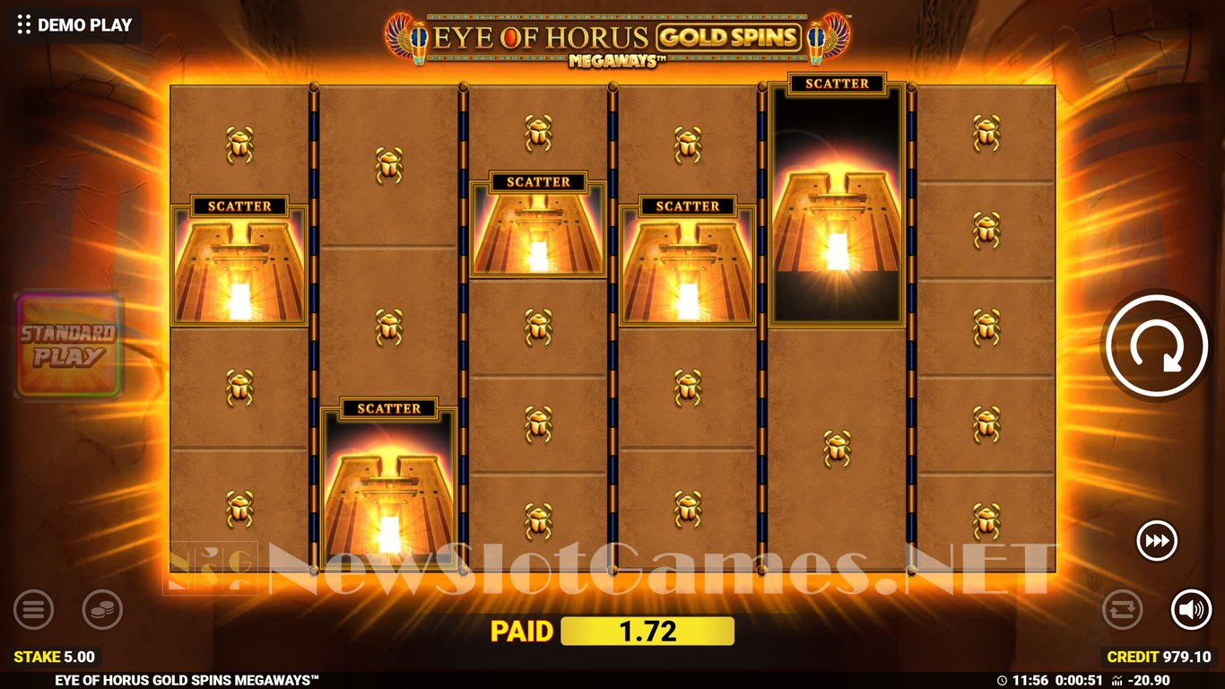 Eye of Horus Gold Spins Megaways Slot Slot Image in Demo - pic. 4