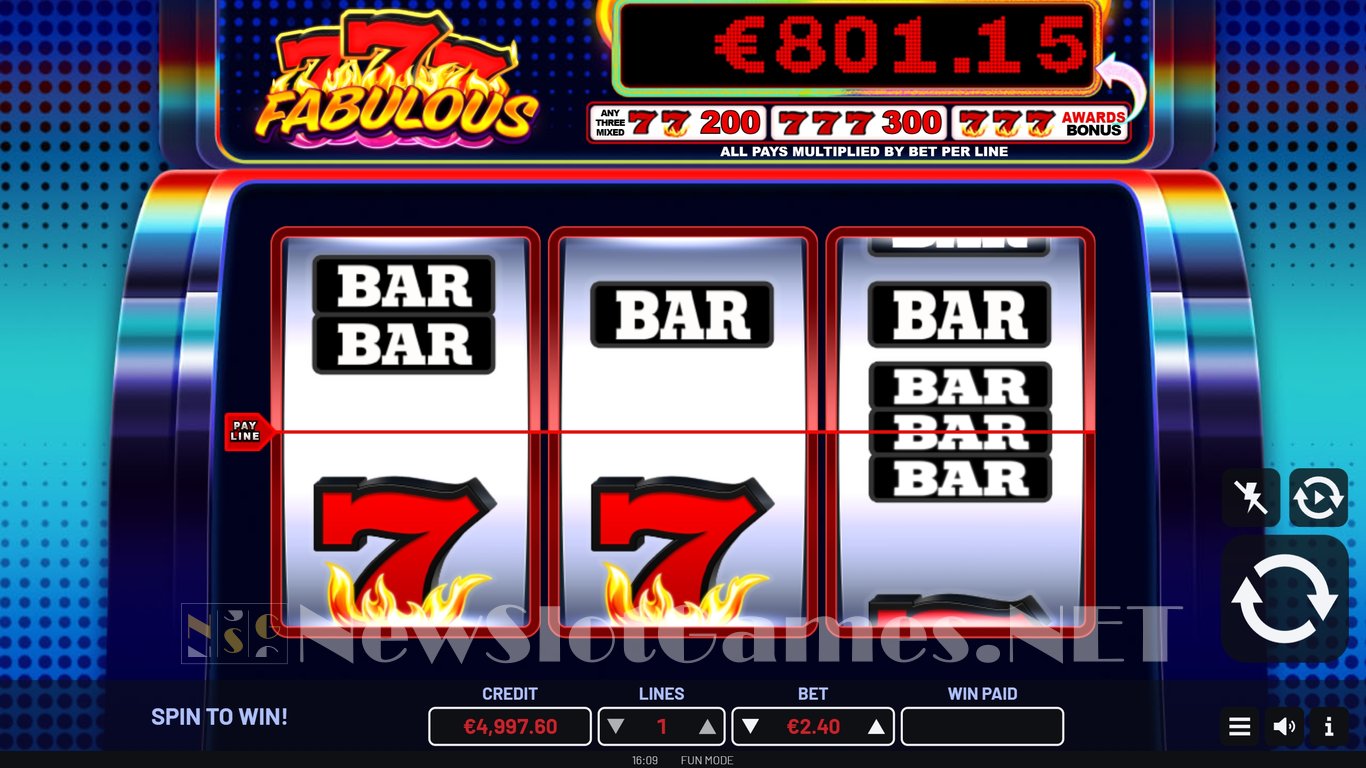 Fabulous 777s Slot Demo Image