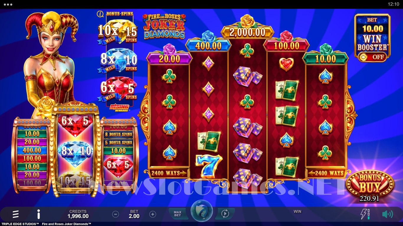 Fire and Roses Joker Diamonds Slot Slot Image in Demo - pic. 2