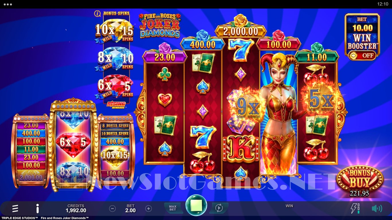 Fire and Roses Joker Diamonds Slot Slot Image in Demo - pic. 3