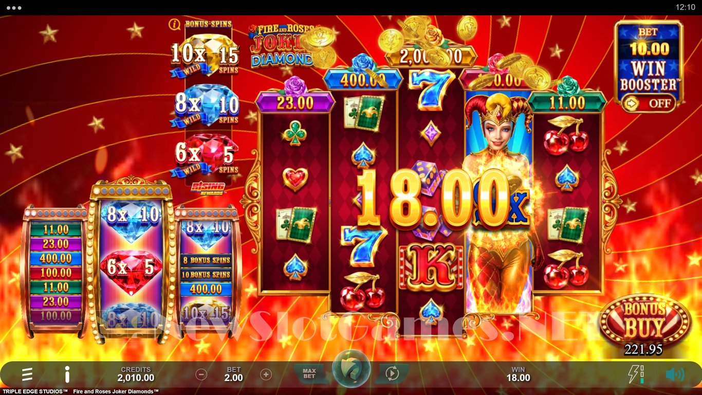 Fire and Roses Joker Diamonds Slot Slot Image in Demo - pic. 4