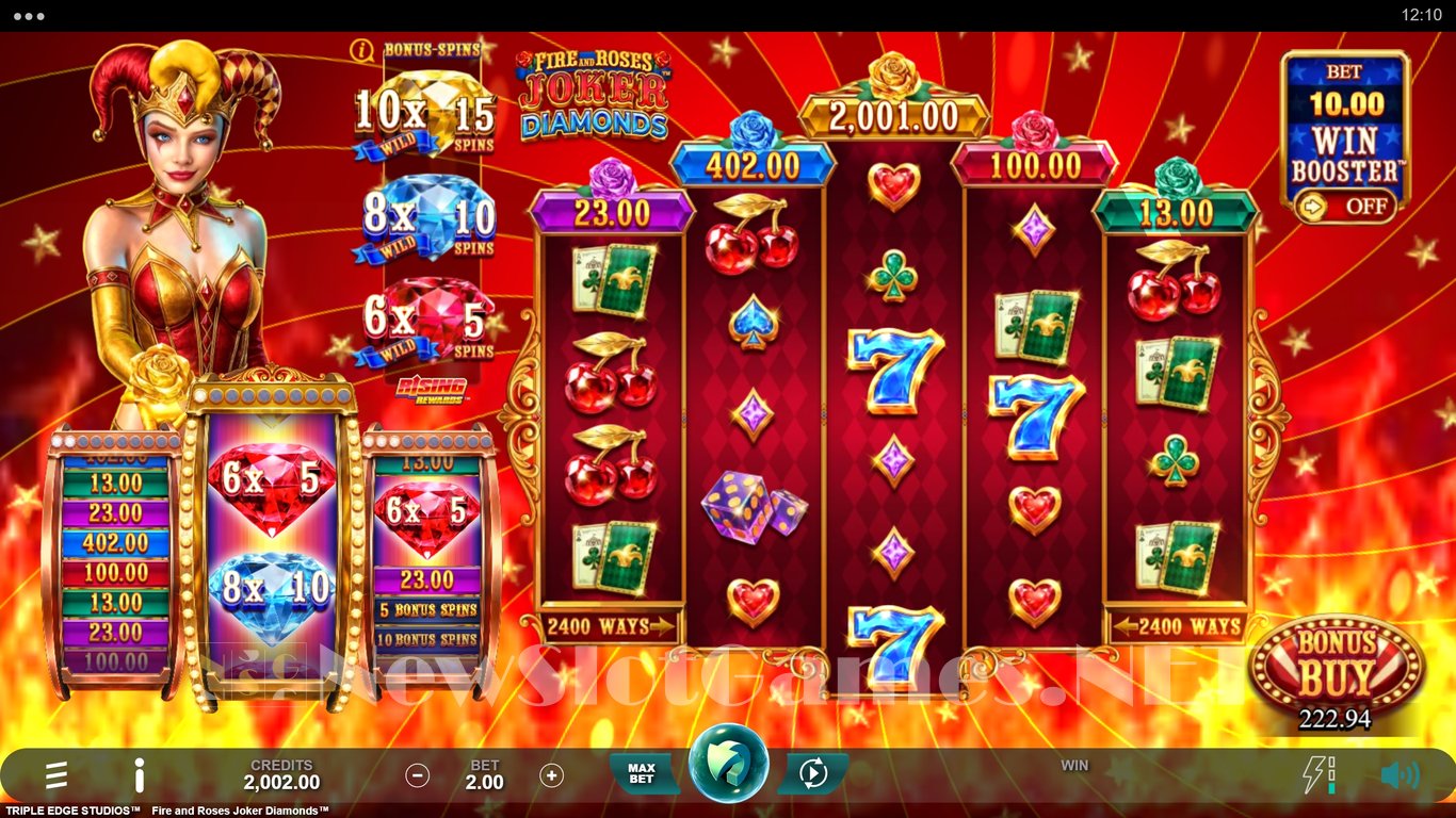 Fire and Roses Joker Diamonds Slot Slot Image in Demo - pic. 5