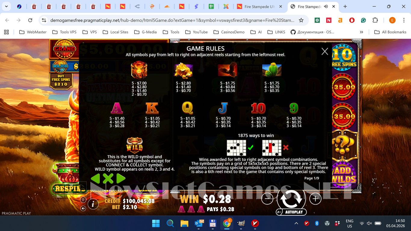 Fire Stampede Ultimate Slot Slot Image in Demo - pic. 7