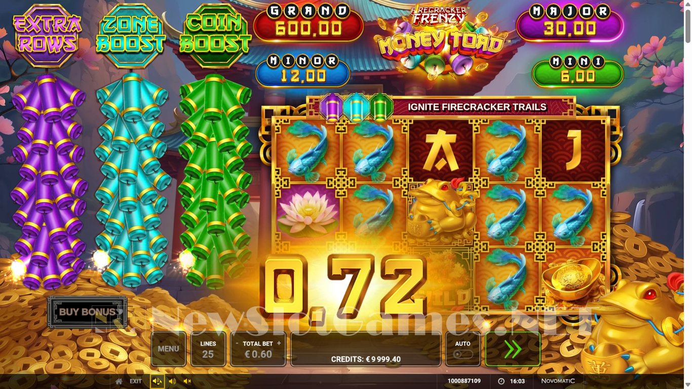 Firecracker Frenzy Money Toad Slot Demo Image