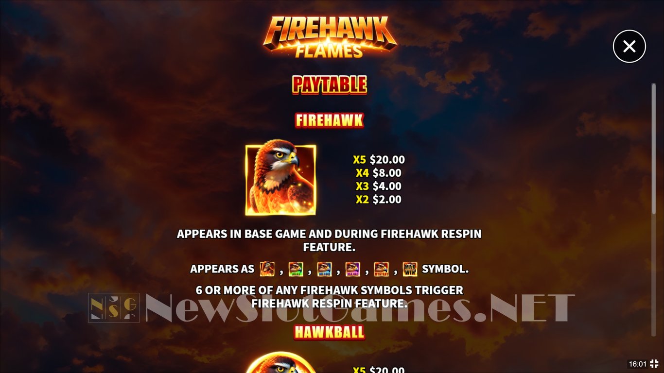 Firehawk Flames Slot Slot Image in Demo - pic. 5