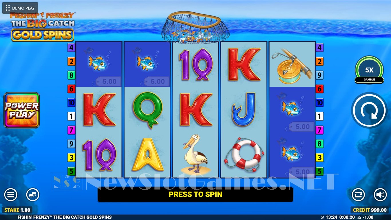 Fishin Frenzy The Big Catch Gold Spins Slot Demo Image