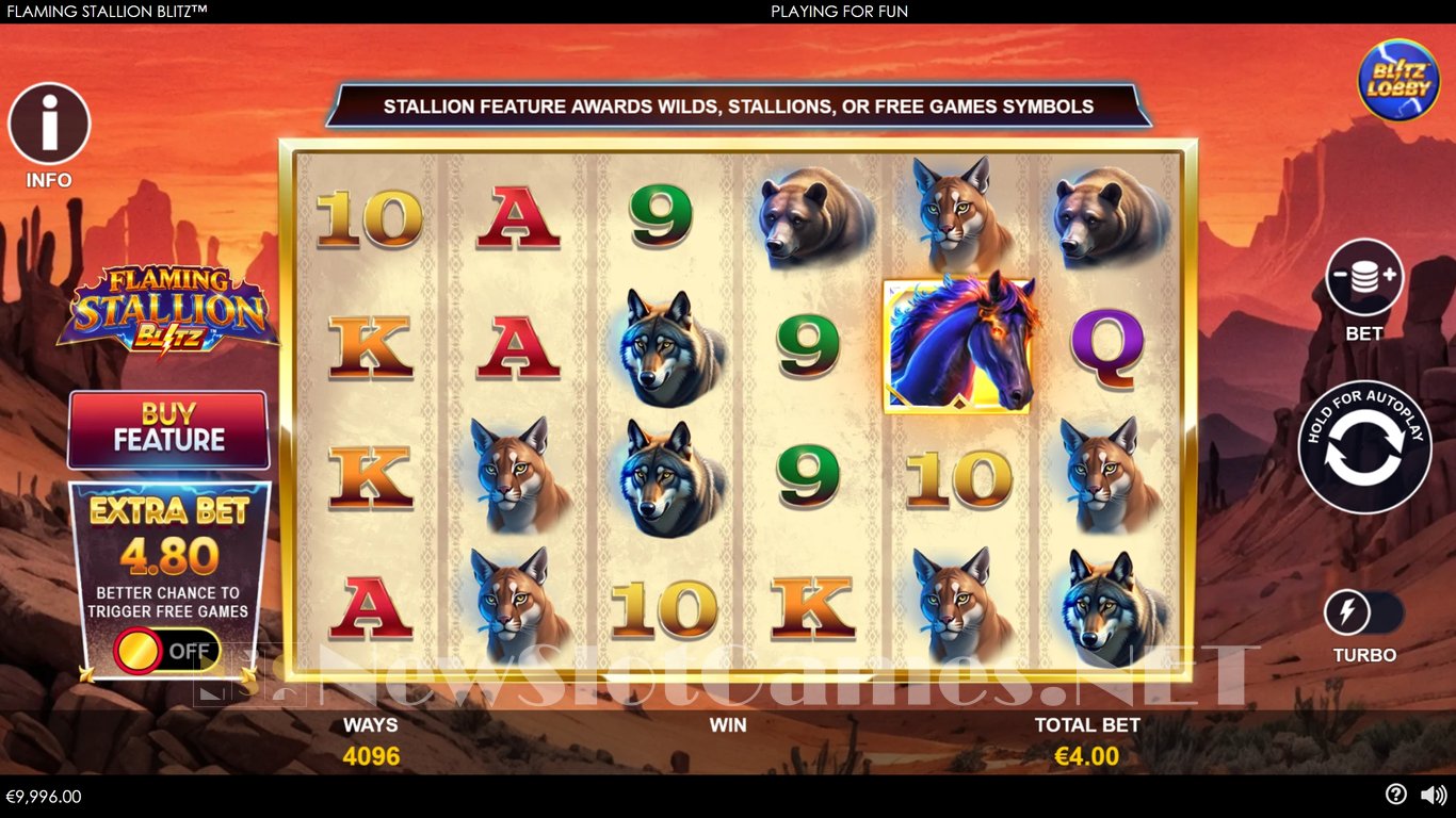 Flaming Stallion Blitz Slot Demo Image
