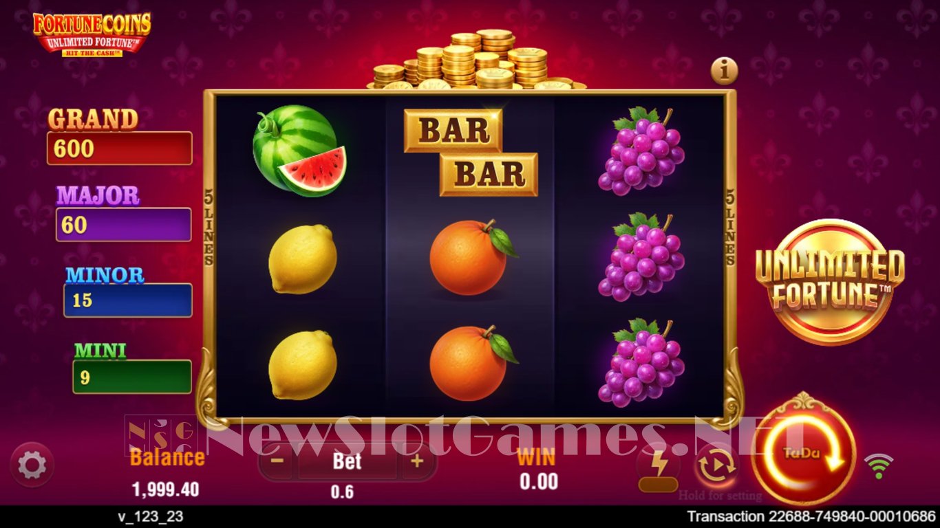 Fortune Coins Unlimited Fortune Slot Demo Image