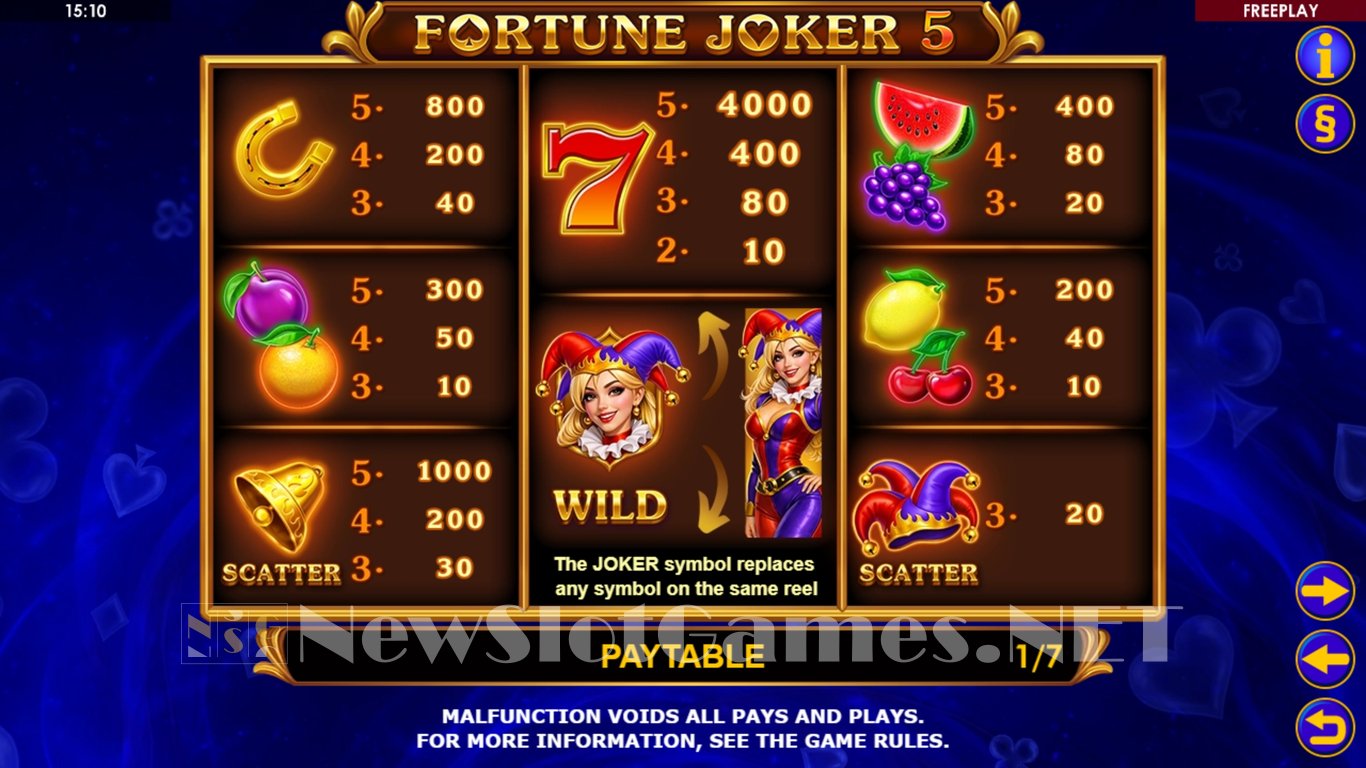 Fortune Joker 5 Slot Slot Image in Demo - pic. 8