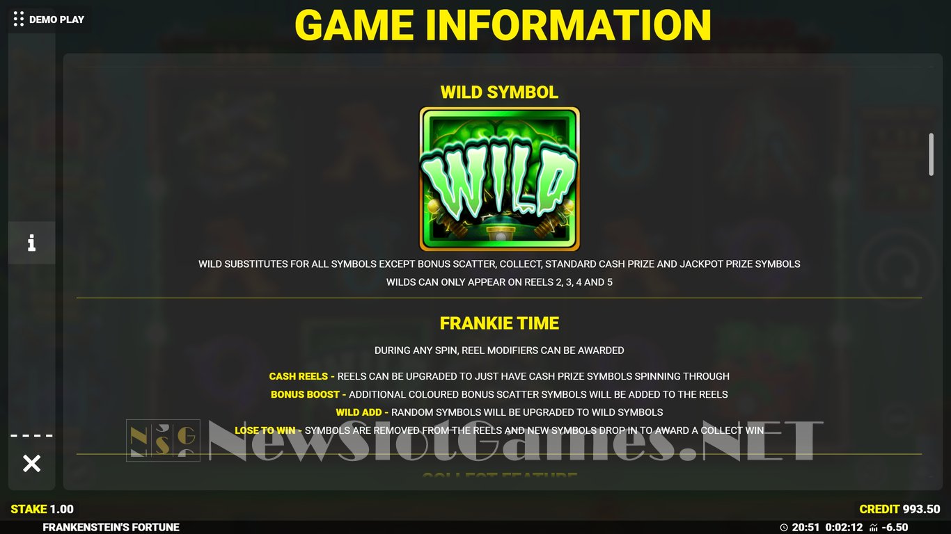 Frankensteins Fortune Slot Slot Image in Demo - pic. 5