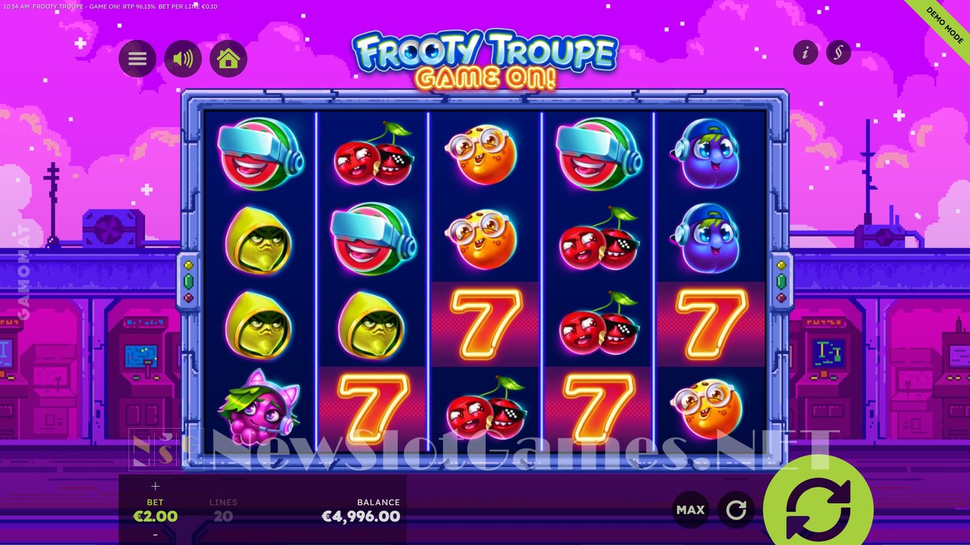 Frooty Troupe Game On! Slot Demo Image