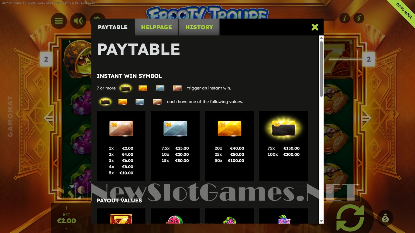 Frooty Troupe Gold Club Slot Slot Image in Demo - pic. 6