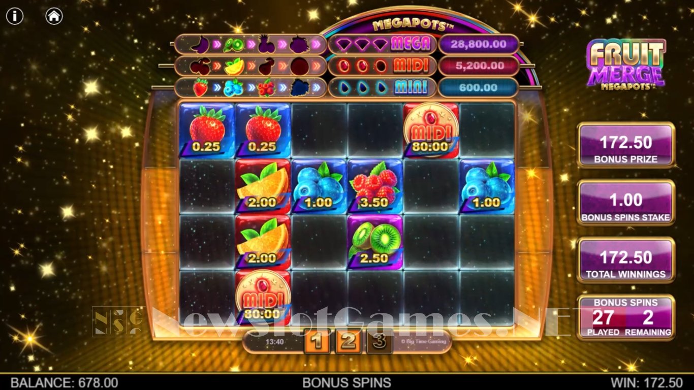 Fruit Merge Megapots Slot Demo Image