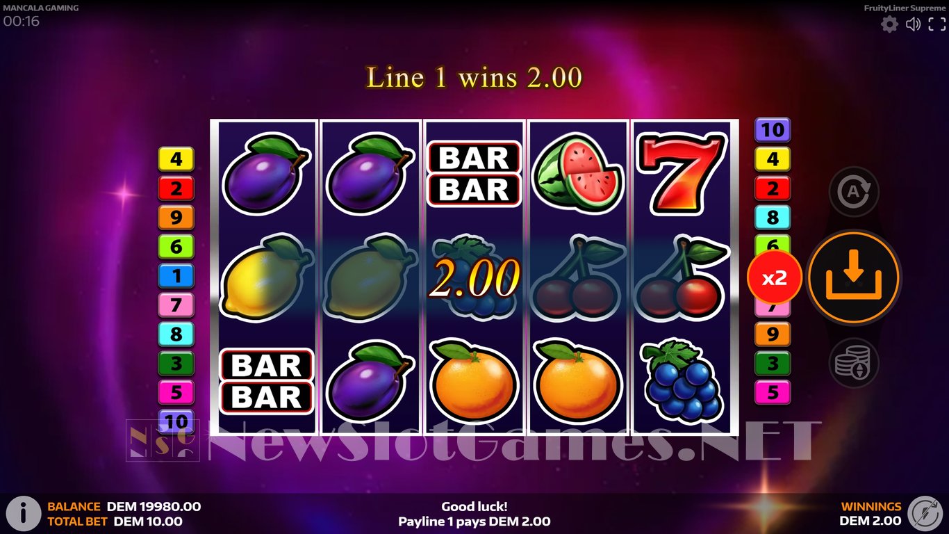 FruityLiner Supreme Slot Slot Image in Demo - pic. 2