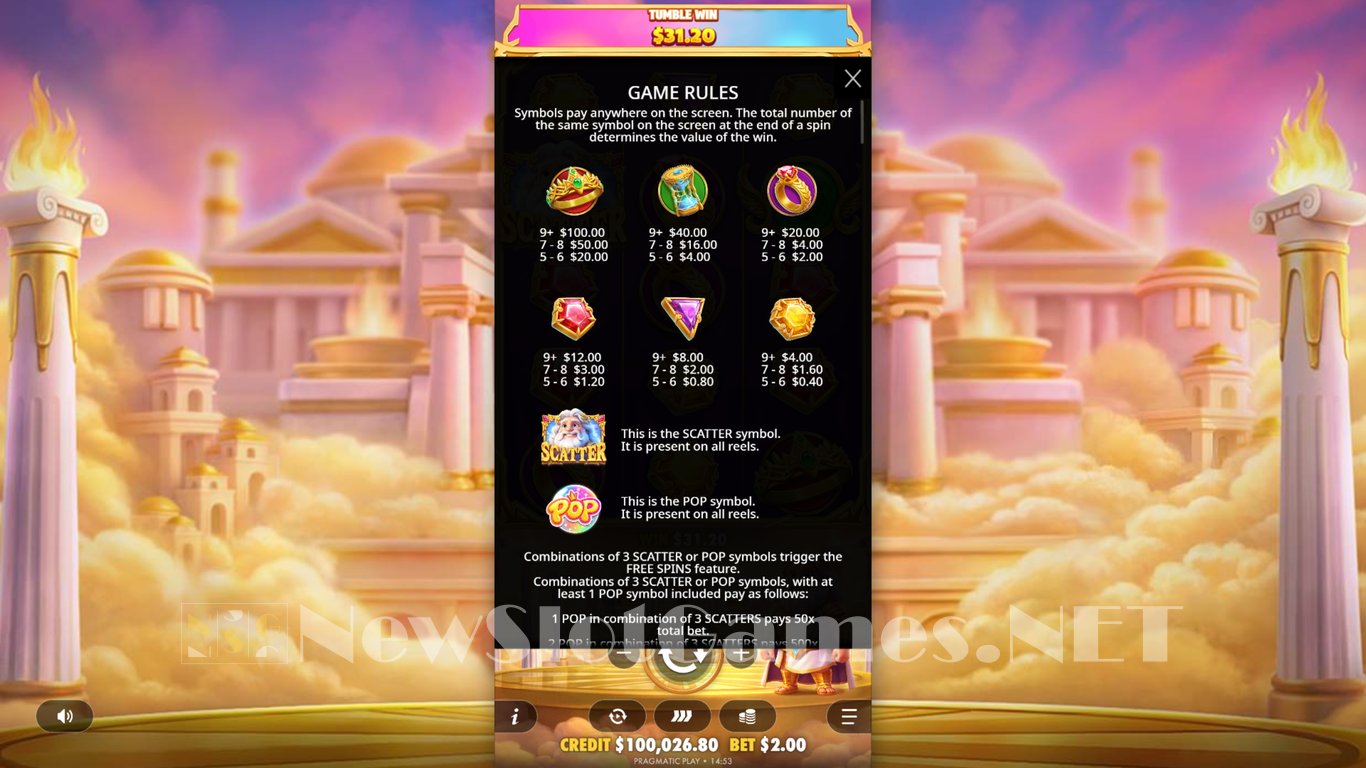 Gates of Olympus POP Slot Slot Image in Demo - pic. 5