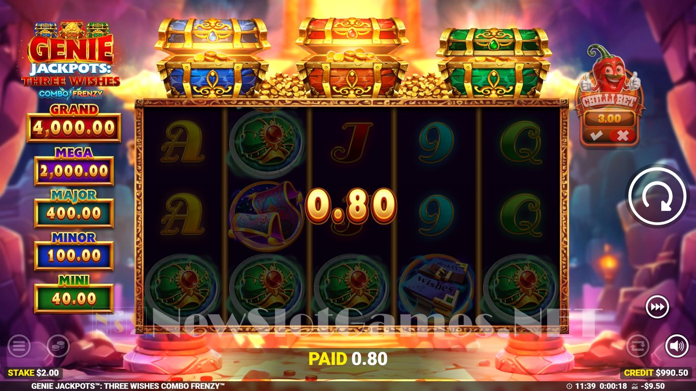 Genie Jackpots Three Wishes Combo Frenzy Slot Slot Image in Demo - pic. 3