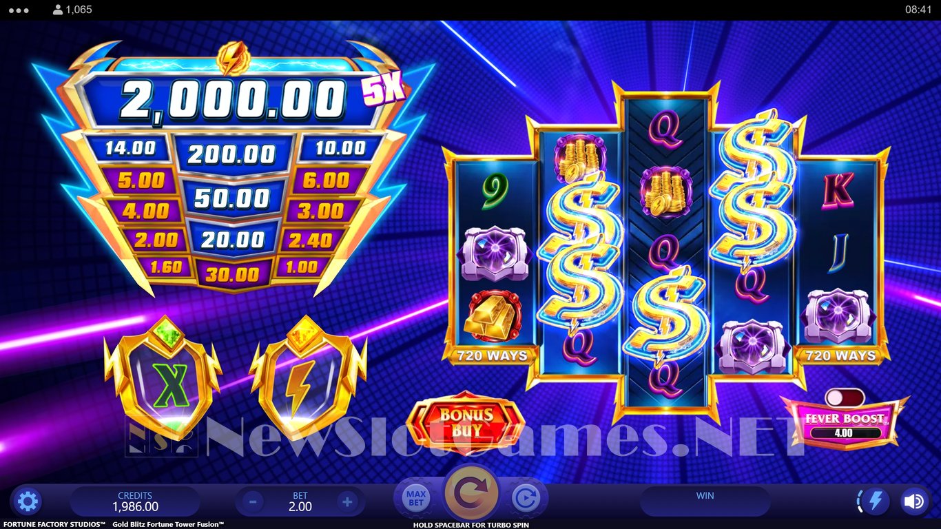 Gold Blitz Fortune Tower Fusion Slot Demo Image
