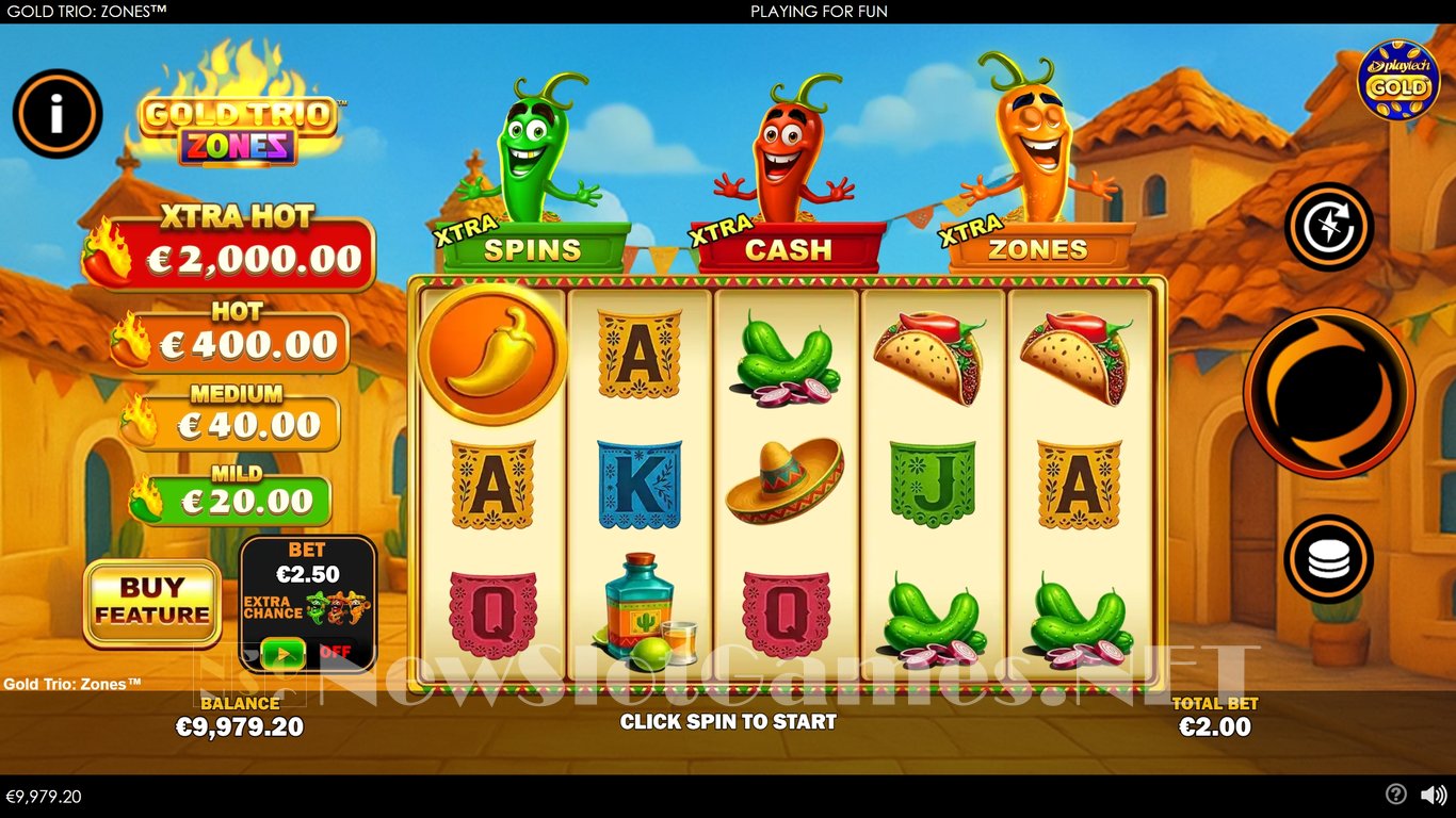 Gold Trio Zones Slot Demo Image