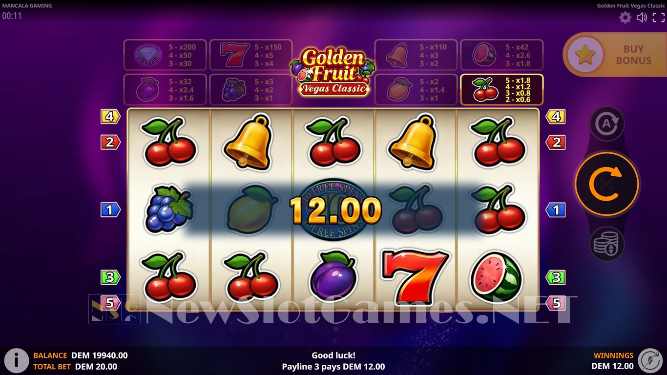 Golden Fruit Vegas Classic Slot Slot Image in Demo - pic. 3