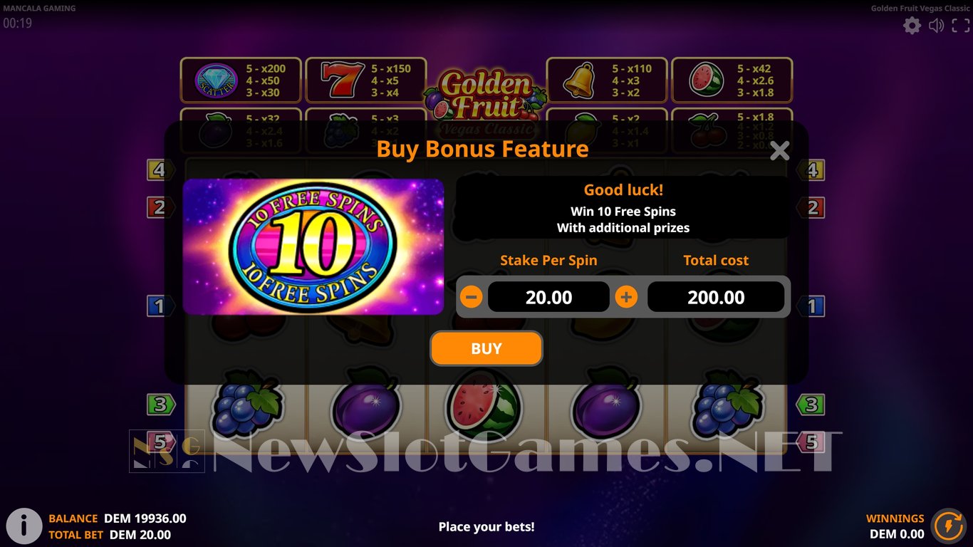 Golden Fruit Vegas Classic Slot Slot Image in Demo - pic. 4