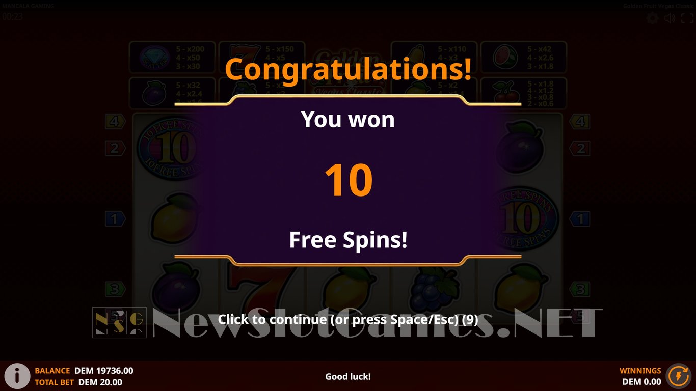 Golden Fruit Vegas Classic Slot Slot Image in Demo - pic. 5