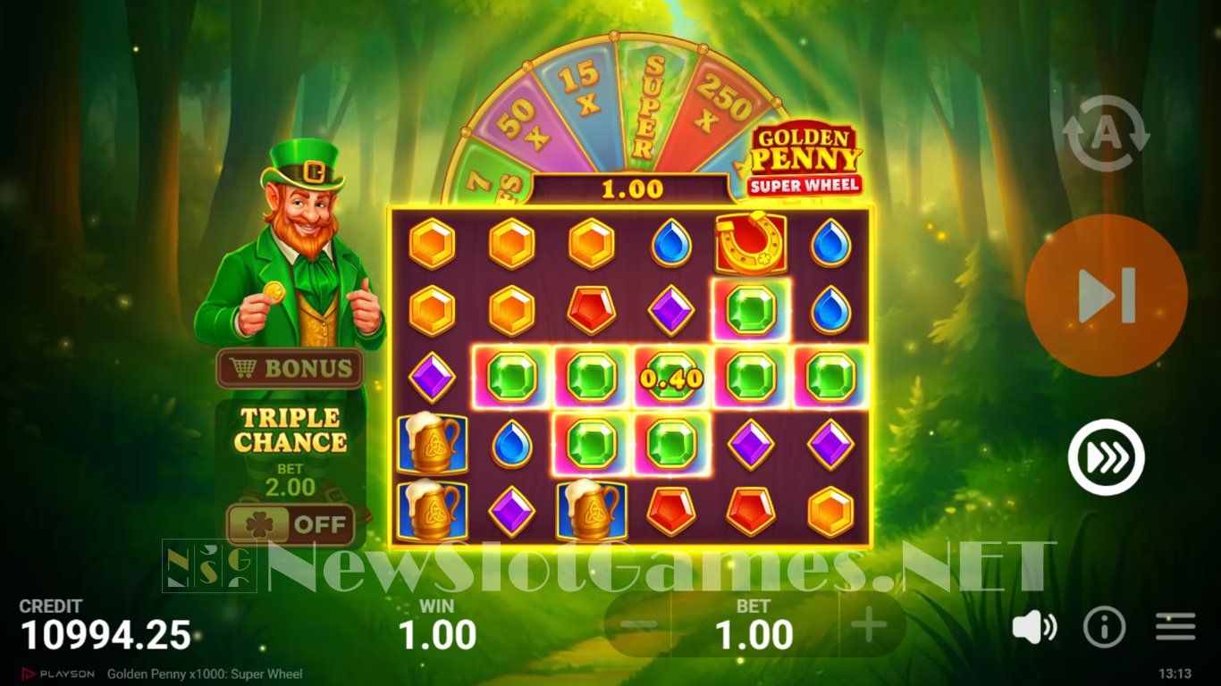 Golden Penny x1000 Super Wheel Slot Slot Image in Demo - pic. 2
