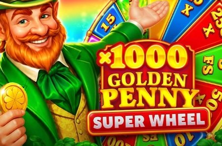 Golden Penny x1000 Super Wheel Slot Logo