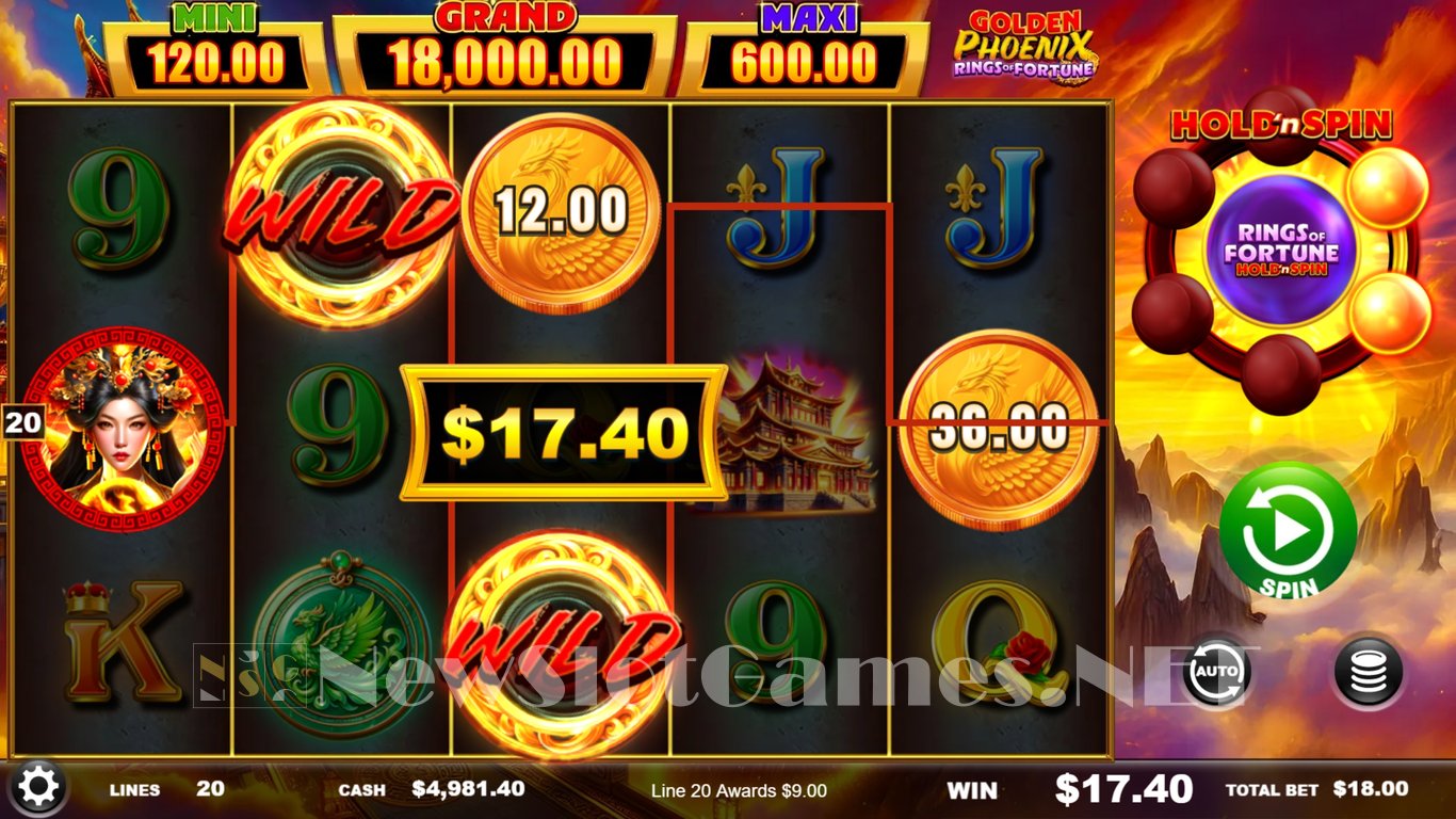 Golden Phoenix Rings of Fortune Slot Slot Image in Demo - pic. 2