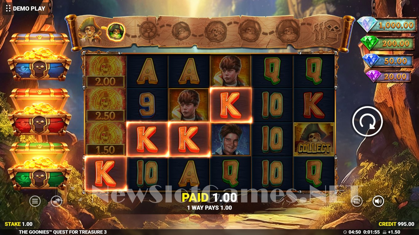 The Goonies Quest for Treasure 3 Slot Slot Image in Demo - pic. 2