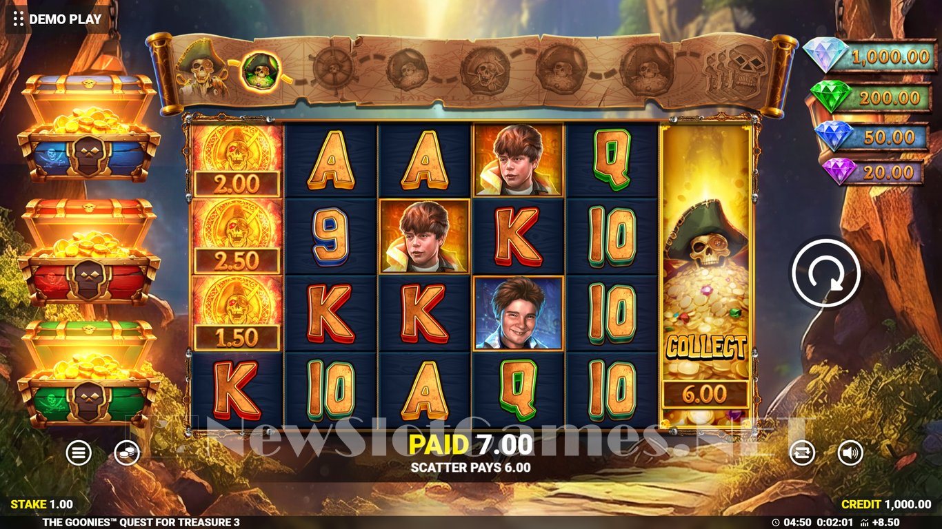 The Goonies Quest for Treasure 3 Slot Slot Image in Demo - pic. 5