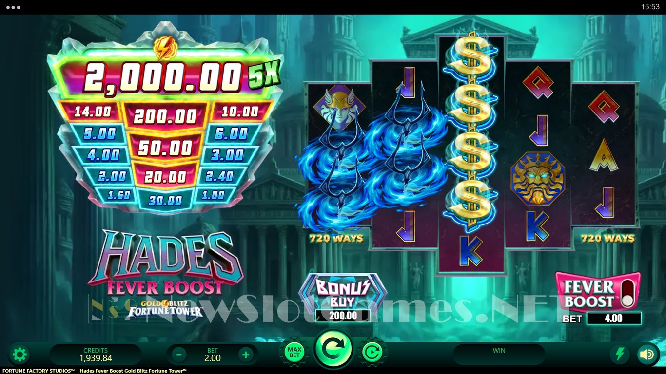 Hades Fever Boost Gold Blitz Fortune Tower Slot Demo Image