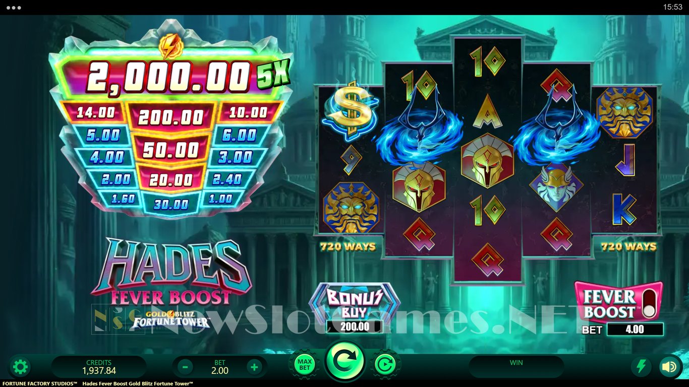 Hades Fever Boost Gold Blitz Fortune Tower Slot Slot Image in Demo - pic. 2