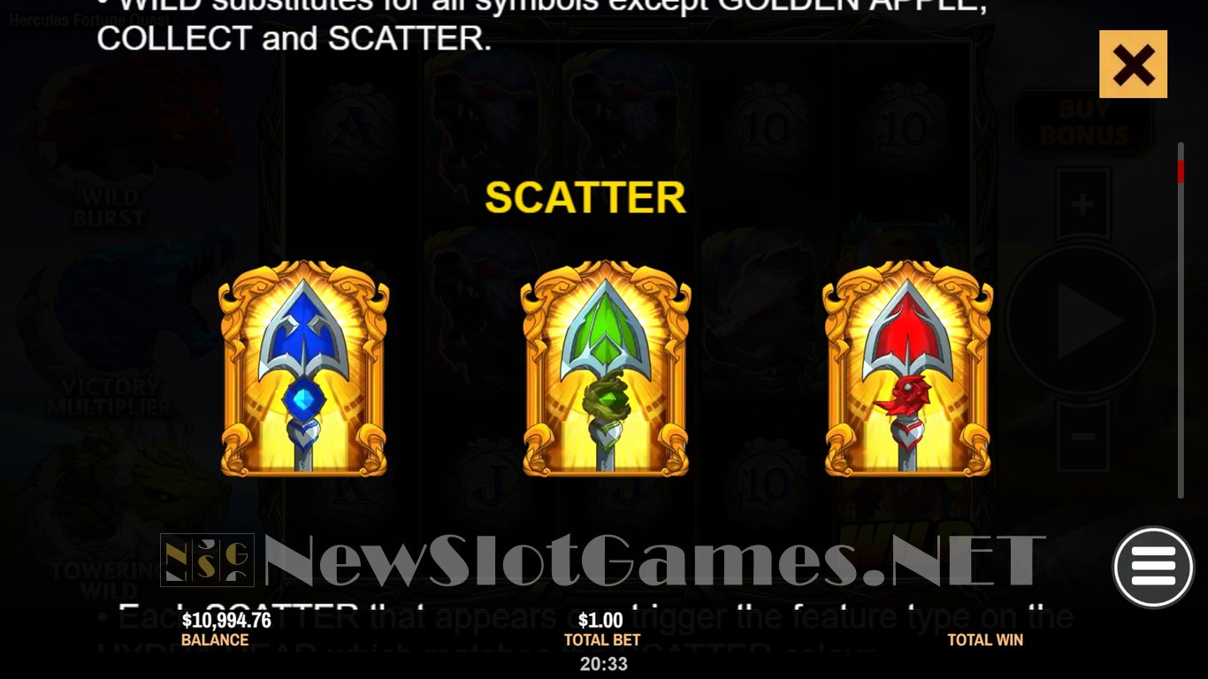 Hercules Fortune Quest Slot Slot Image in Demo - pic. 6