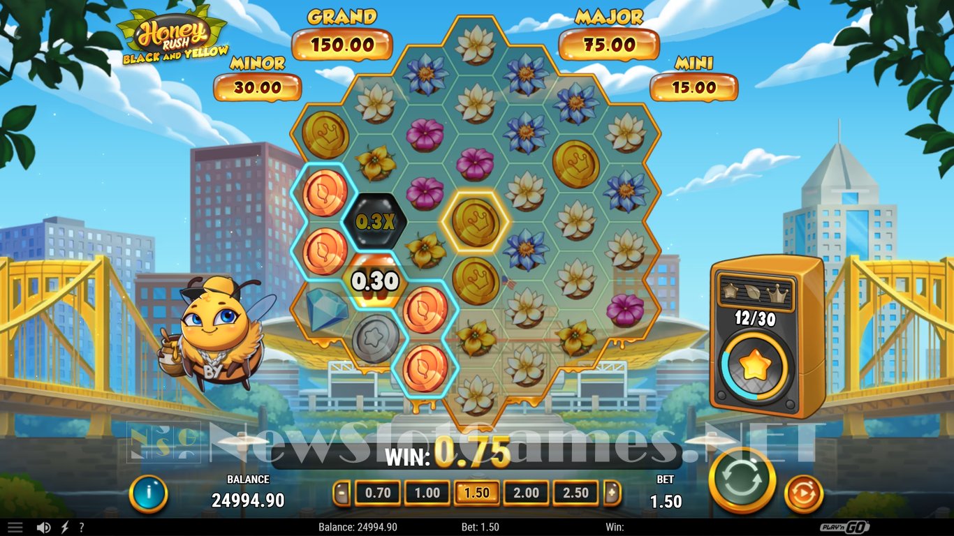 Honey Rush Black and Yellow Slot Slot Image in Demo - pic. 2