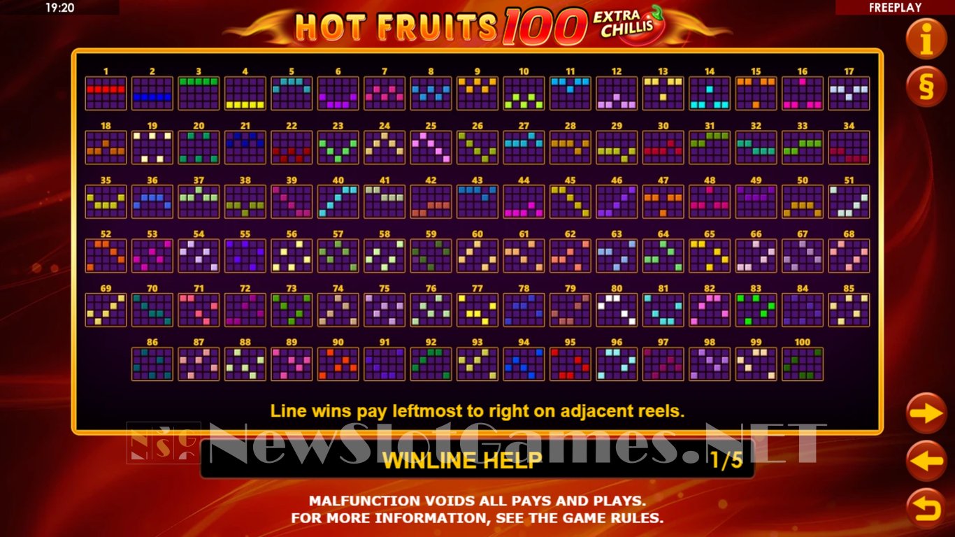 Hot Fruits 100 Extra Chillis Slot Slot Image in Demo - pic. 7