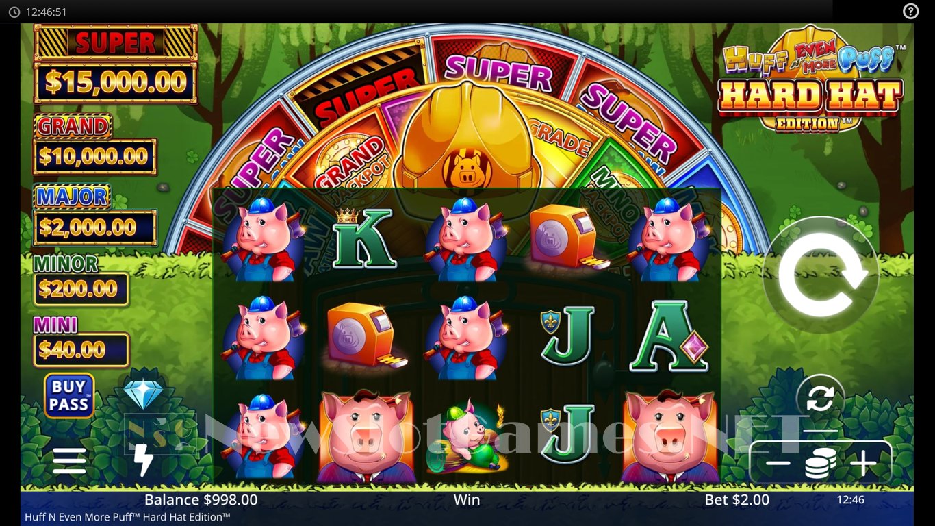 Huff N Even More Puff Hard Hat Edition Slot Demo Image