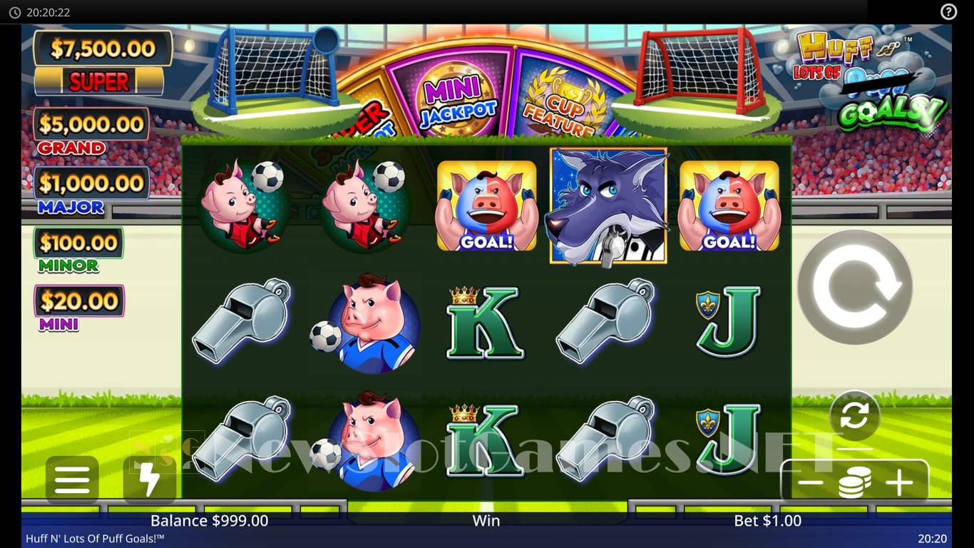 Huff N Lots of Goals Slot Demo Image