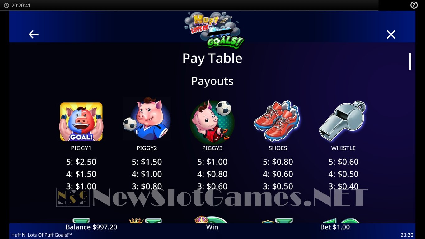 Huff N Lots of Goals Slot Slot Image in Demo - pic. 4