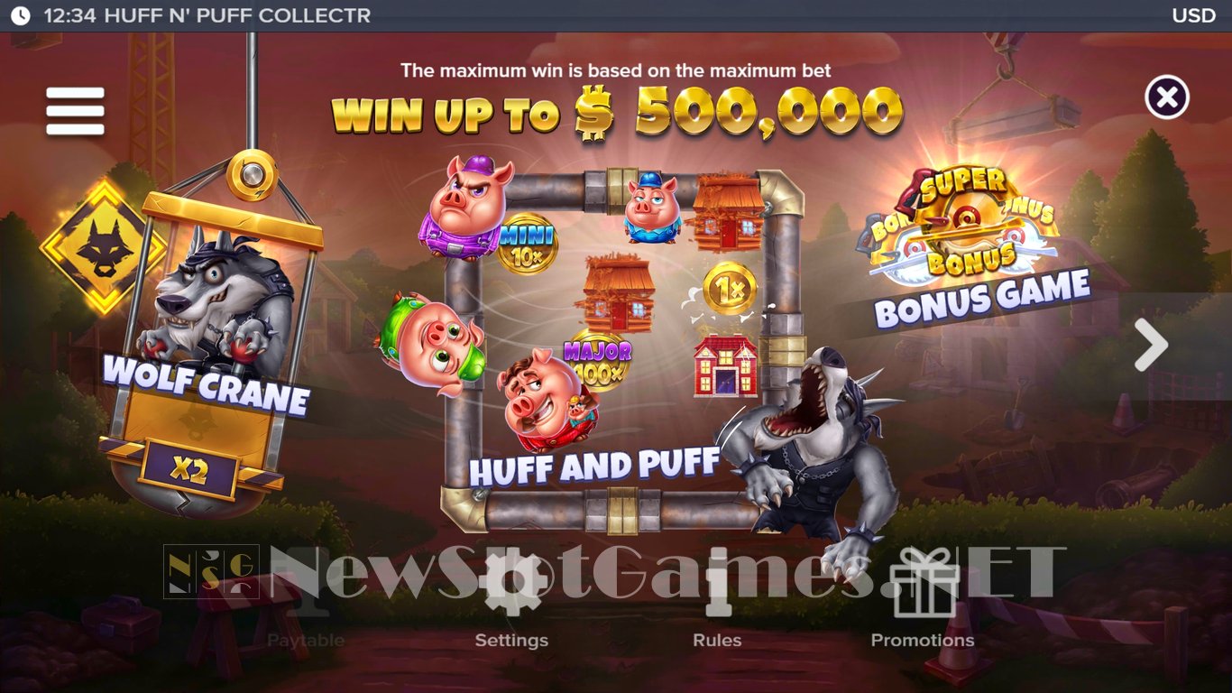 Huff N Puff CollectR Slot Slot Image in Demo - pic. 4